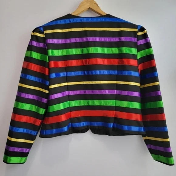 Vintage Black Blazer Size Petite 14 - Picture 3 of 16